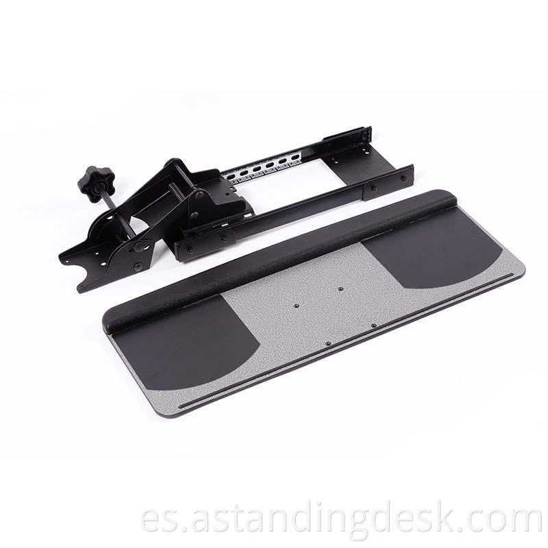 Accesorios de mesa de elevación de oficina de alta calidad Bandeja de teclado de ergonomía ajustable